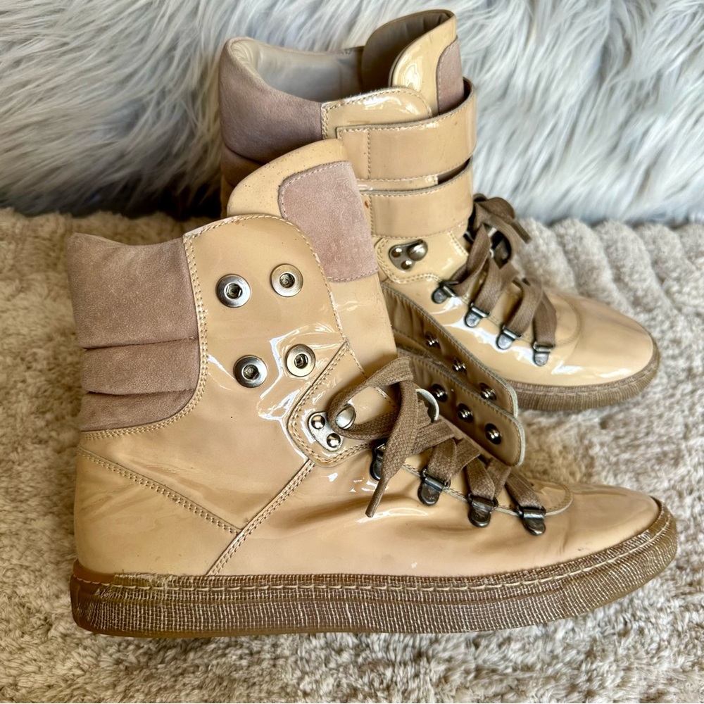 Brunello Cucinelli high top patent leather sneakers - Picture 4 of 6